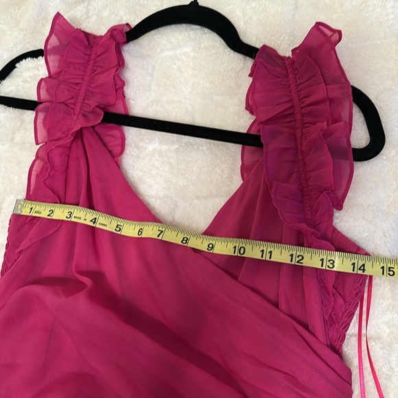 Abercrombie Pink Ruffle Strap High-Low Maxi Dress - Picture 12 of 14